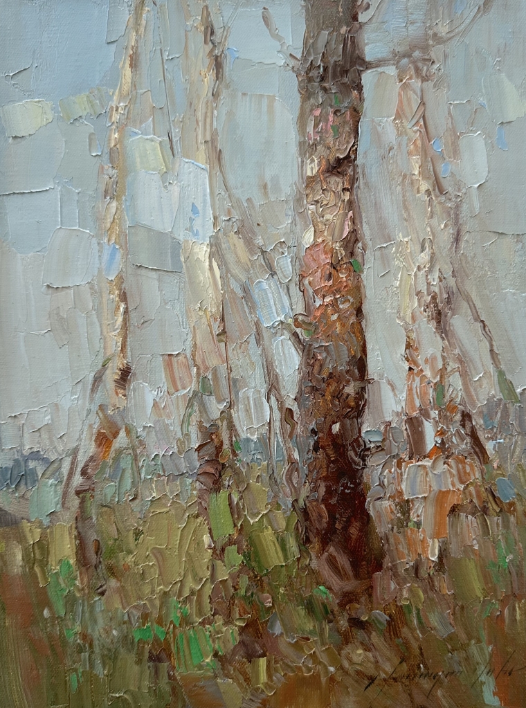 Trees, Original oil Painting, Handmade artwork, One of a Kind                   